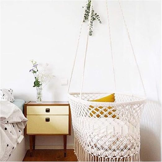 hanging macrame crib
