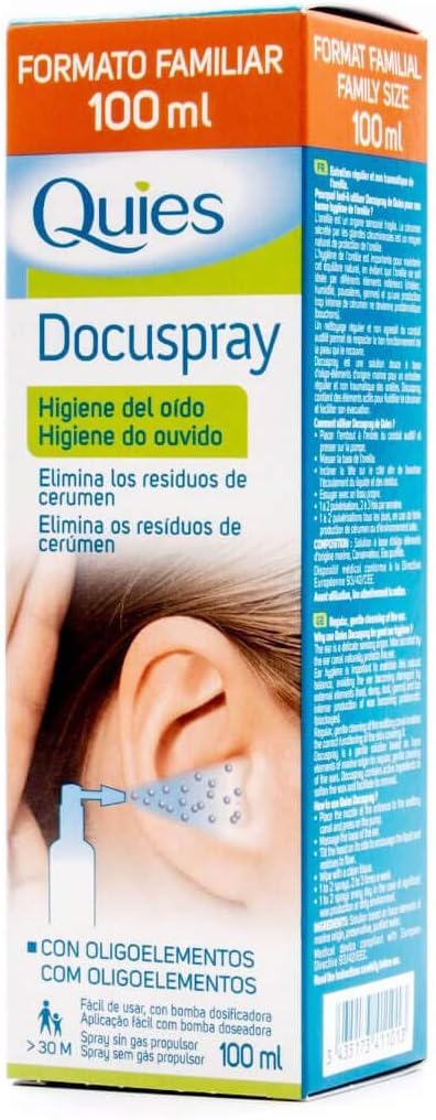 Quies Docuspray 100ml Ear Hygiene Spray for Earwax Removal