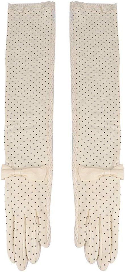 Summer Women Gloves Sun Uv Protection Fashion Long Sleeve Lady Cotton Outdoor Driving Fingerless Gloves Point