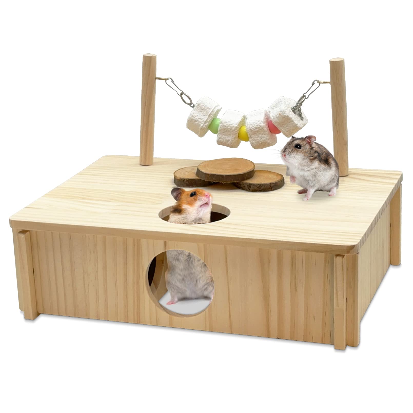 Illustration of Compact Multi Level Hamster Playsets With Hammocks