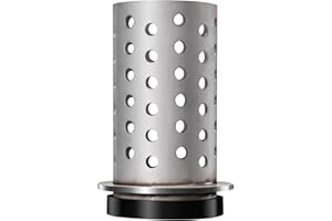 DZQ Perforated Casting Flask Vacuum Casting Stainless Steel Wall Flanged with Rubber Sprue Base(4" x 8")