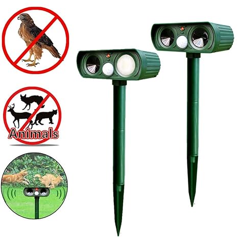 Shopystore Ultrasonic Solar Power Pest Animal Repeller Repellent Garden Bat Cats