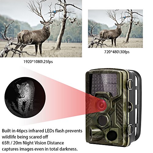 2018-New-VENLIFE-Trail-Camera-16MP-1080P-120-PIR-Sensor-Wildlife-Game-Hunting-Camera-65ft-20m-Infrared-with-Night-Vision-46pcs-IR-LEDs-02s-Trigger-Time-IP56-Waterproof-Protected-Design