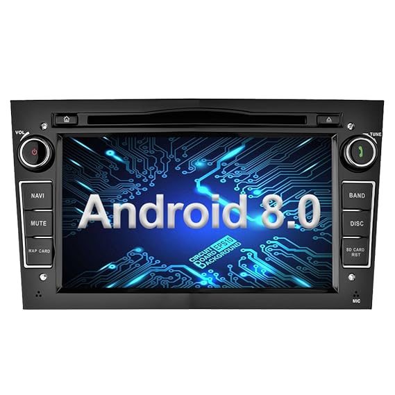 Ohok 7 Zoll Bildschirm 2 Din Autoradio Android 8.0.0 Oreo Octa Core Radio mit Navi Moniceiver DVD GPS Navigation Unterstützt 