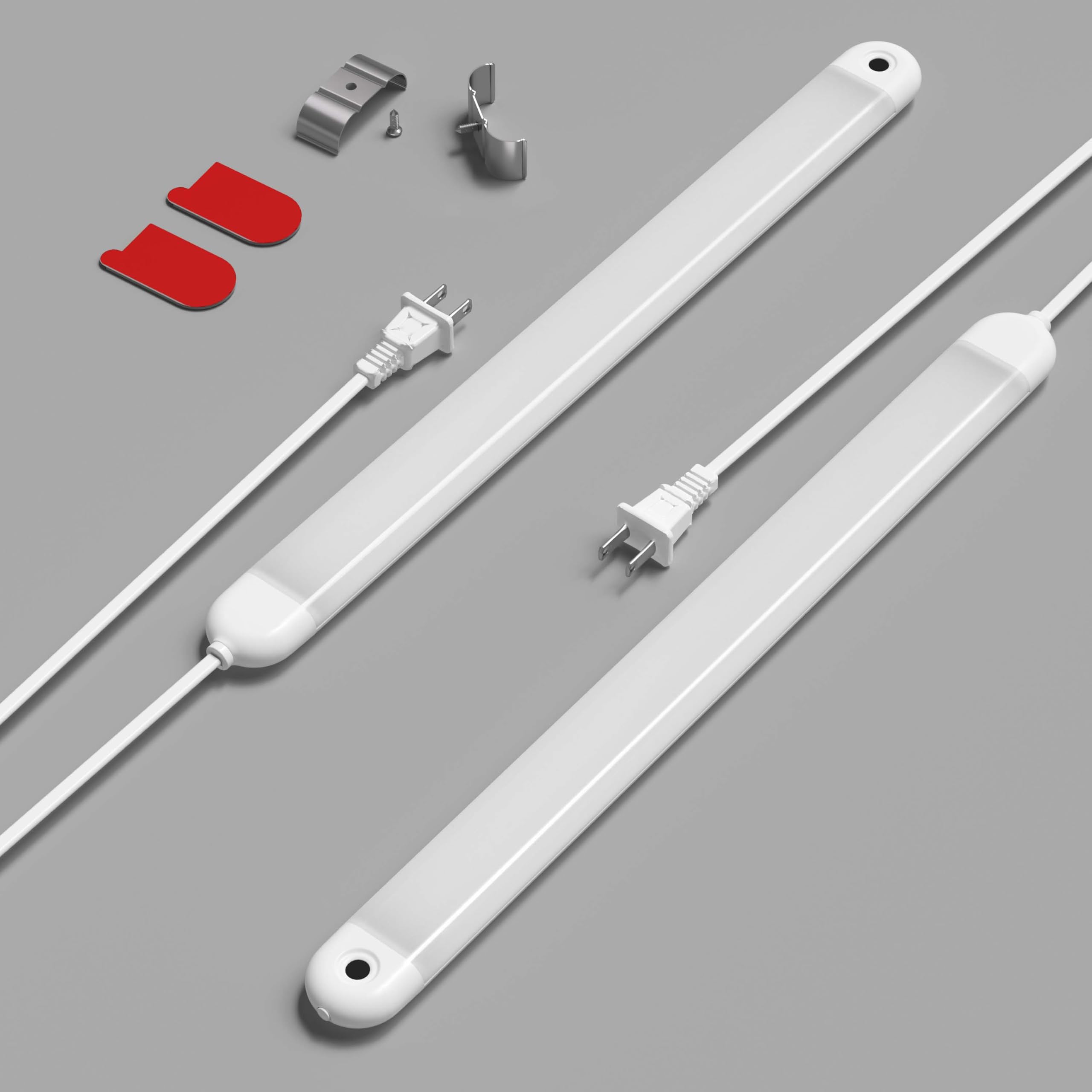 Photo 1 of 2 Pack Hand Wave Under Cabinet Lights, 16 Inch Plug in Dimmable Kitchen Counter Light Brightness Adjustable Over Sink Lighting, Super Bright LED Lights Motion Sensor Above Stove Lites Under Shelf Lamp