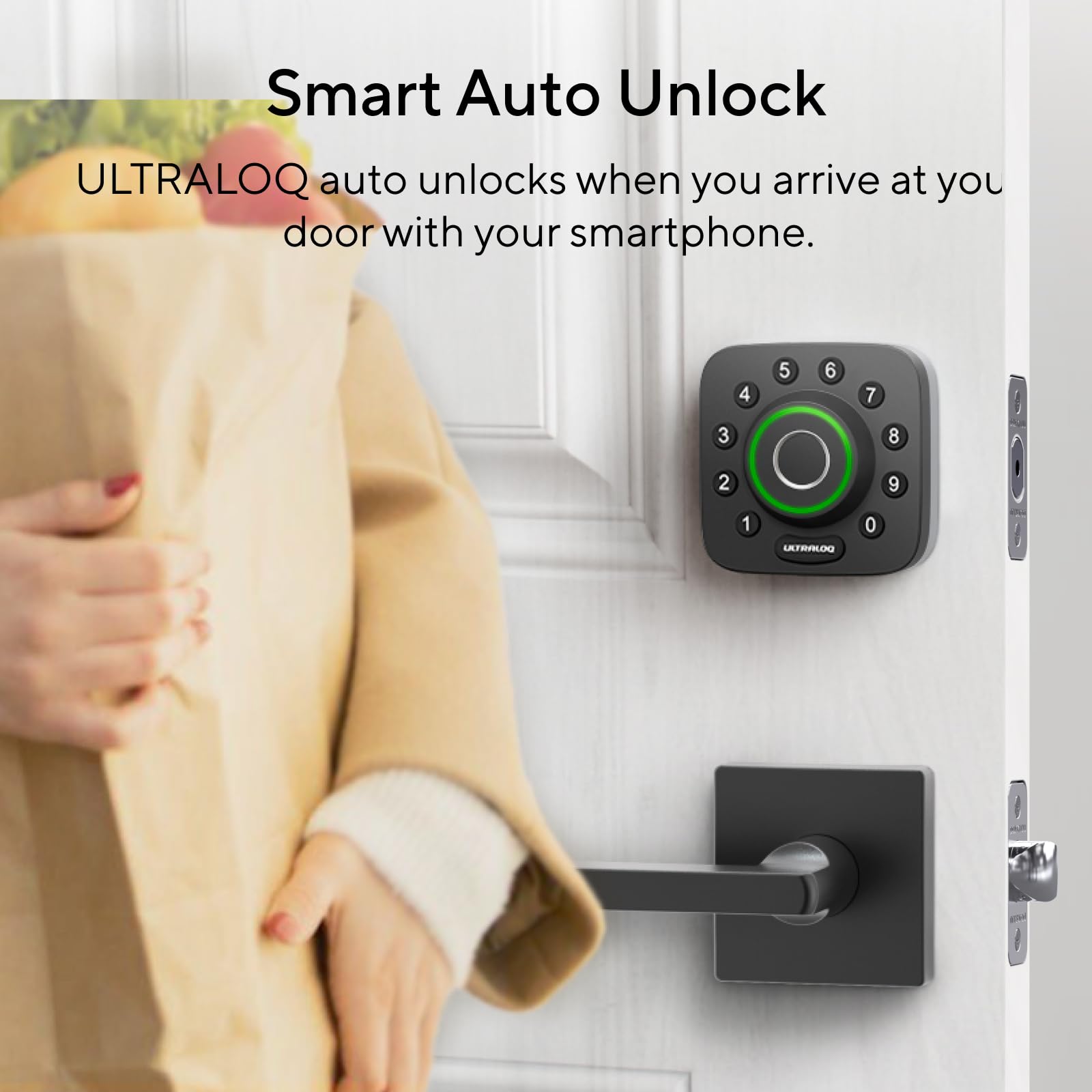 ULTRALOQ U-Bolt Pro Smart Lock, Keyless Entry Door Lock via Bluetooth, Smartphone, Fingerprint ID, Anti-peep Keypad, Auto Unlock, Smart Lock for Front Door, Smart Deadbolt Lock, IP65 Waterproof - View 7