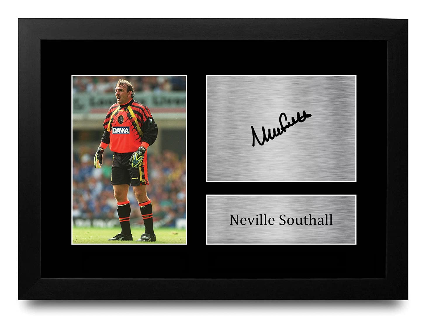 HWC Trading FR A4 Neville Southall Everton Gifts Printed Signed Autograph Picture for Football Fans and Supporters - A4 Framed