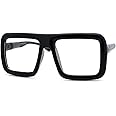 PASTL Thick Square Glasses Clear Lens Eyeglasses Frame Super Oversized Fashion