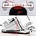 DLLL Motorcycle Skull Turn Signal Light Rear Running Brake Stop License Plate Tail Light Harley Davidsons Suzuki Kawasaki Yama Cruiser (White)
