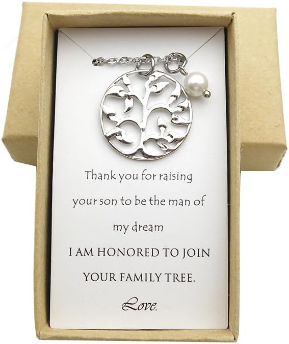 Wedding Gifts Wedding Jewelry Mother of The Groom Necklace Family Tree Necklace