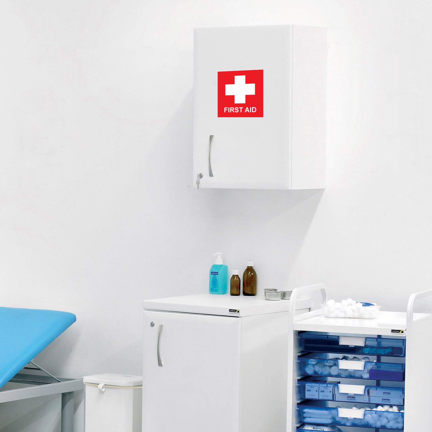 Mua First Aid Sticker Decal - 4 x 4 Inches, First Aid Kit Sticker Sign ...