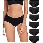 wirarpa Women's Underwear Cotton Hipster Panties Ladies Panties 6 Pack (Regular & Plus Size)
