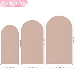 Wokceer Wedding Arch Cover (7.2FT, 6.6FT, 6FT) Set