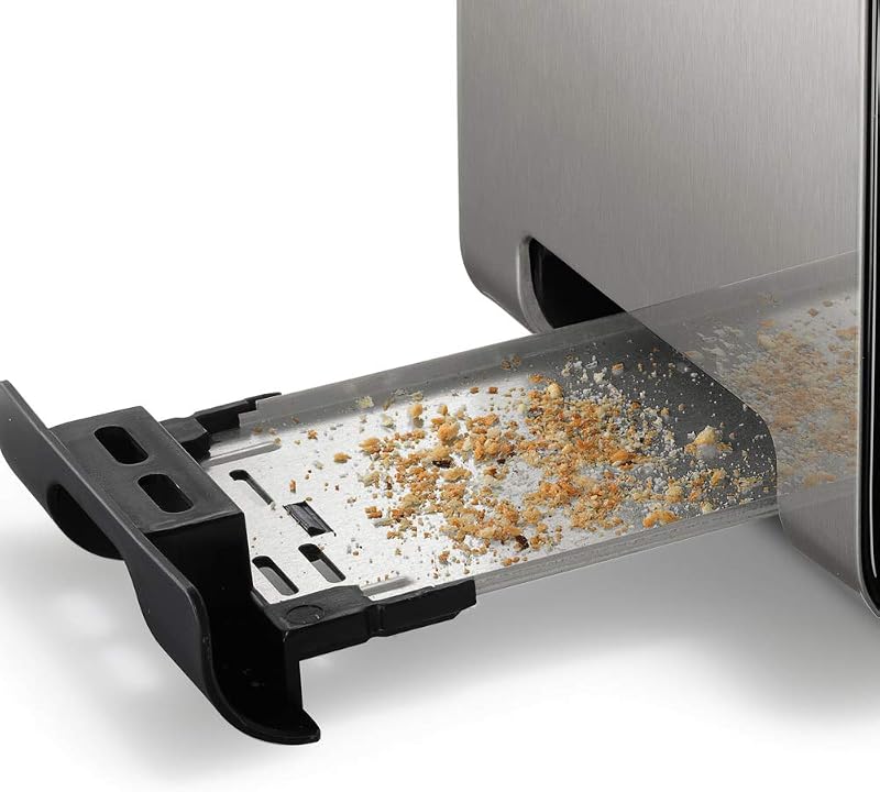 Bosch - Tostador corto, 2 Ranuras, 1050 W, Acero inoxidable, TAT7203