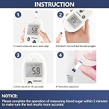 Sinocare Safe-Accu Blood Glucose Monitor Kit with Strips 100 & Lancing 100 UK view 6