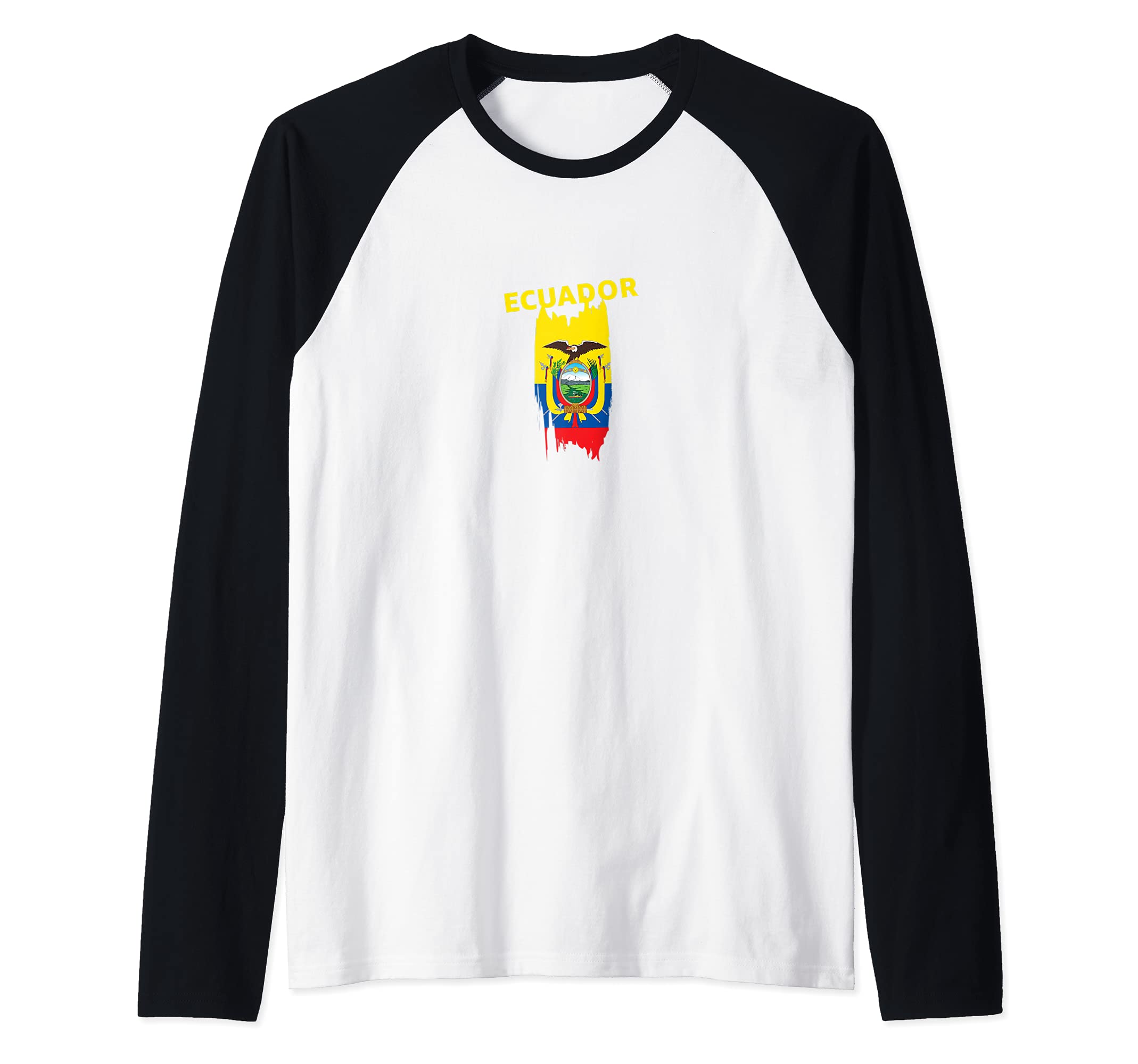 Flag Ecuador Raglan Baseball Tee