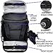Insulated Lunch Bag For Men Women Work Kids Cooler Box Travel Bags Nylon Double-Sewn Thermal Food Kit Tote Bento Boxes Best 2 Way Zipper Closures Adjustable Shoulder Strap - Set Pockets Black
