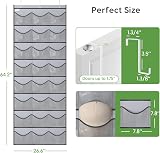 Unjumbly Baseball Hat Rack 24 Pocket Over Door Organizer Grey Clear Pockets view 2