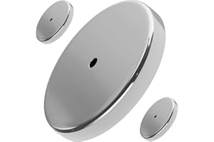Master Magnetics RB70CX3 Round Base Magnet Fastener with 0.278-Inch Center Hole Chrome Plate, 2.64-Inch Diameter, 0.375-Inch 