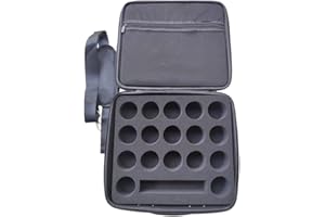 Hard Shell Pool Ball Case with for EVA Lining and Grid Compartment – Travel-Friendly Nylon Billiard Storage Bag for American 