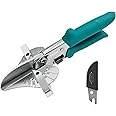 O’Shine Miter Shears for Angular Cutting Molding Crafting,Shoe Molding Cutter Tool,45-135 Degree Multi Angle Trim Cutter Hand Tool for Soft Wood PVC, an Extra Blade with Sheath Included