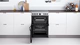 Indesit 60cm Double Oven Electric Cooker Stainless Steel D67V9HCX view 5