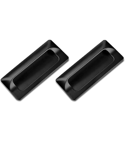 Pack De 5 Manijas Empotradas Uxcell – Negro, 109x40x20 Mm – Tiradores De Inserción Para Dedos (Al Ras)