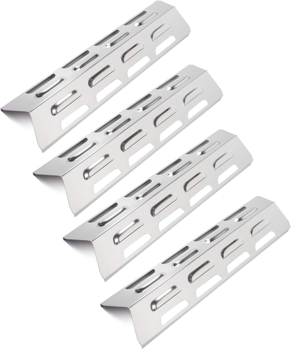 LOKHING 92071 (4-Pack) BBQ Spares Gas Grill Replacement Parts Stainless Steel BBQ Heat Plates Gas Grill Heat Shields for Kenmore Master Forge