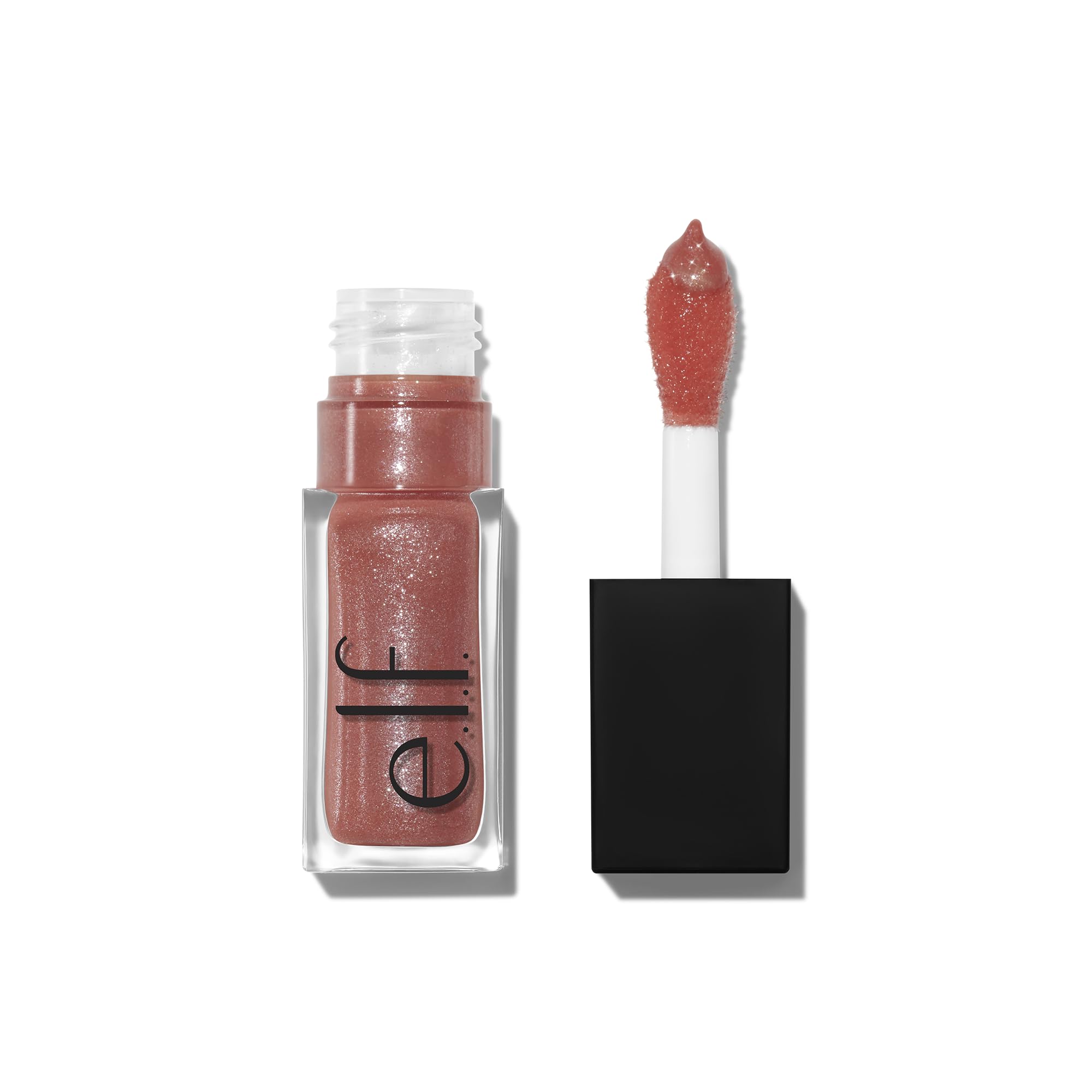 e.l.f. Glow Reviver Lip Oil, Nourishing and Hydrating with High-Shine Glimmer Finish & Sheer Wash of colour, Minty Scent, Non-Sticky, Vegan & Cruelty-free, Princess Cut