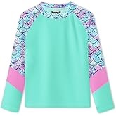 BesserBay Girls Rash Guard UPF 50+ Raglan Sleeve Swim Shirt 6-14 Years