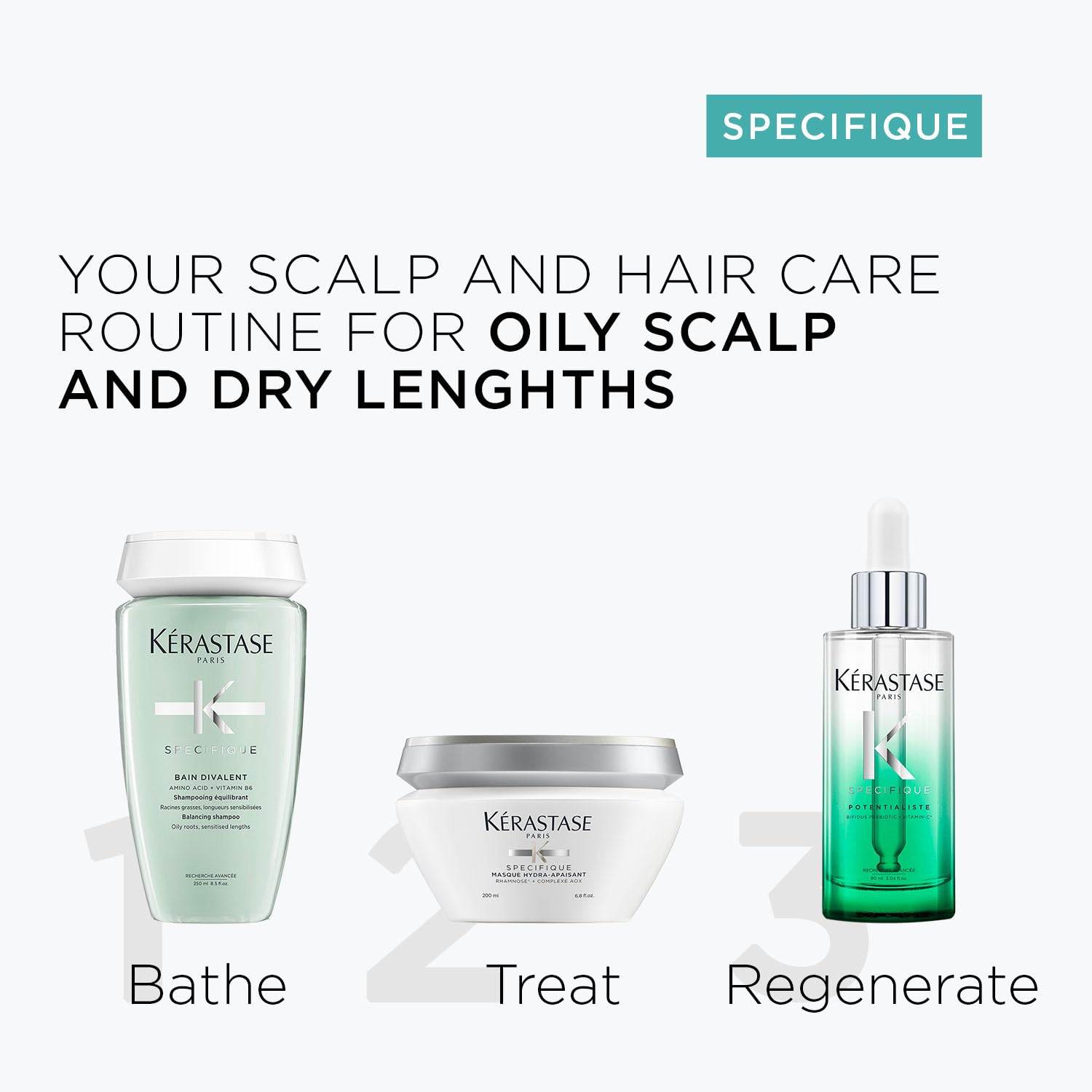 KÉRASTASE Specifique Potentialiste Hair & Scalp Serum, Universal Defense Serum for Scalps, Hydrates Scalp with Vitamin C, Sulfate-Free for Normal, Dry, Sensitive or Oily Scalps, 3.04 Fl Oz