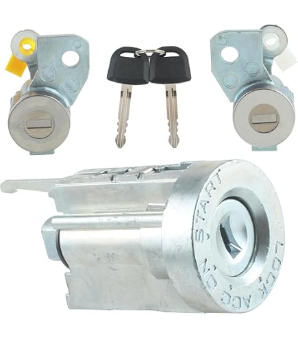 Front Left Door Lock Cylinder With Keys For Chevy Colorado, GMC Canyon 2004–2012 & Hummer H3 2006–2010 – Direct Fit Replacement - View #3