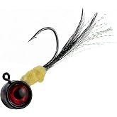 Dr.Fish 10 Pack Crappie Jig Marabou Jig Hand-Tied Freshwater Ball Fishing Jig Hooks Sickle Hook Bass Trout Panfish Bluegill Walleye 1/16oz 1/8oz 3/16oz 1/4oz