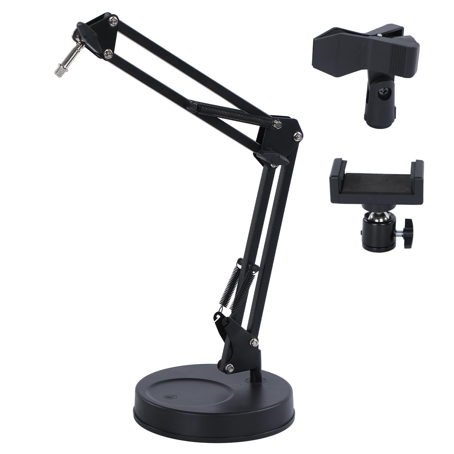 GNEGNI LIFE Embroidery Hoop Holder Stand, 360° Flexible Phone Holder Stand, Adjustable Long Arm Clamp Bracket Mount for Desk