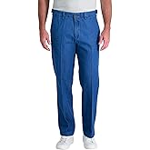 Haggar mens Casual Classic Fit Denim Trouser Pant - Regular and Big & Tall Sizes jeans, Medium Stonewash, 36W x 32L US