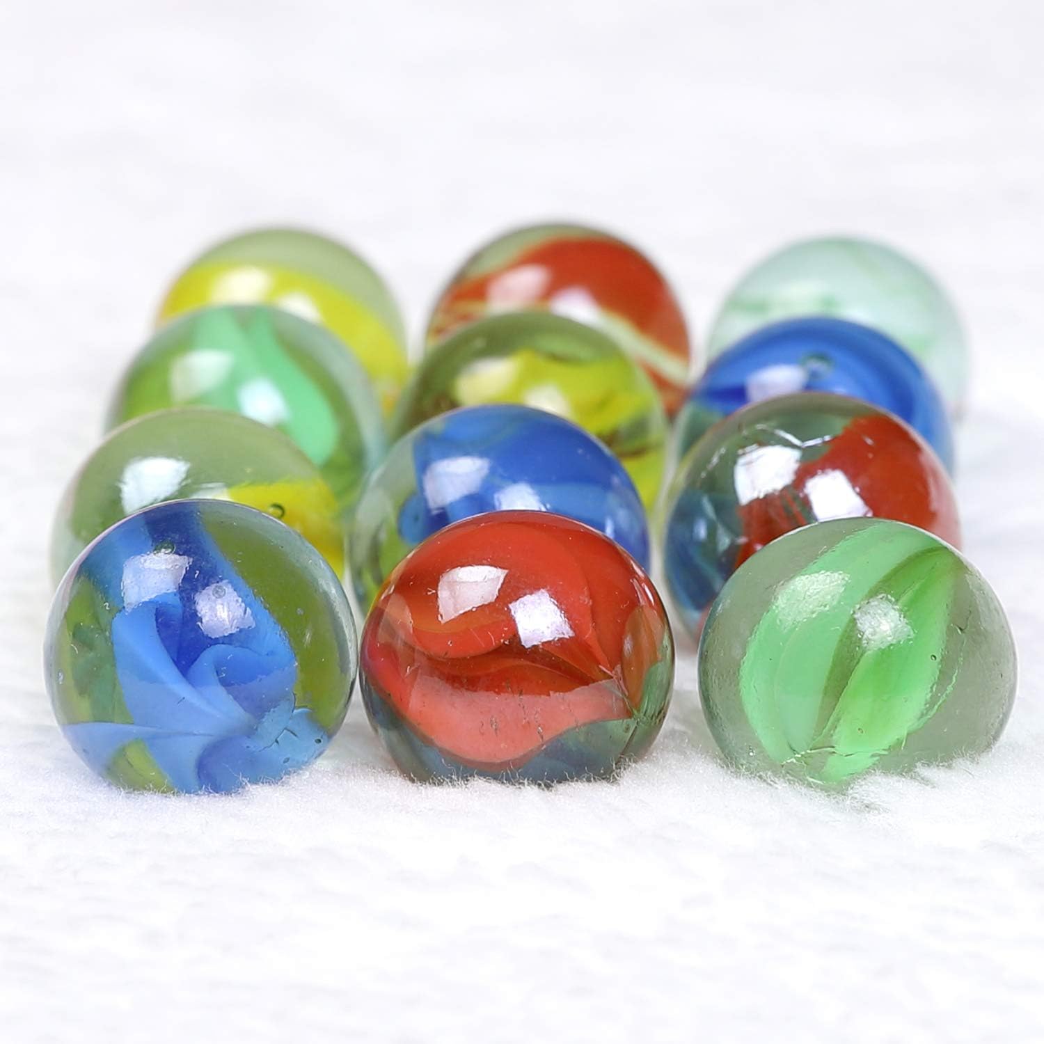 Amazon Com Chu Ke Marbles Cats Eyes Glass Marble Sling Shot Ammo 500 Pcs Size Is Approximately 5 8 1 Inch Green Shooter 10 Pcs Toys Games