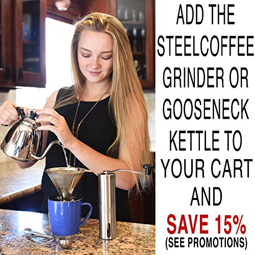 image for Steel Coffee Reusable​ ​Pour​ ​Over​ ​Coffee​ ​Dripper