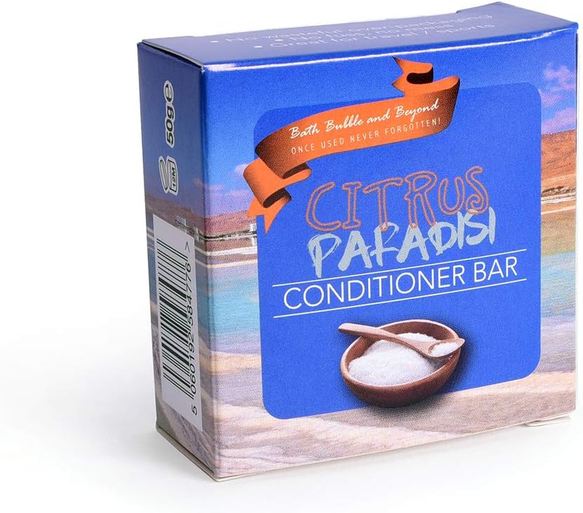 Citrus Paradisi - Conditioner Bar Grapefruit Greasy Flat Hair Bath Bubble & Beyond Gift Boxed 50g