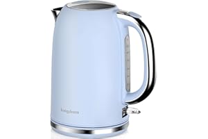 Electric Tea Kettle for Boiling Water, Wide-Open Lid Stainless Steel Water Boiler, 1500W/1.7L for Coffee/Tea Brewing, Auto Sh