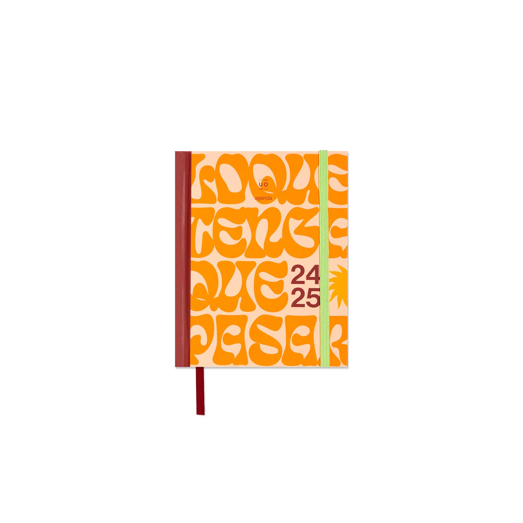 UO School Diary And Whatever Haves To Happen Mini Week View: Starts September 2024 And Ends August 2025, Hardcover, 180 Degree Super Comfortable Opening, Orange, Small