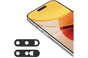 EYSOFT Phone Webcam Cover,Updated Front Camera Cover Compatible for iPhone 15/15 Plus/15 Pro/15 Pro Max/16/16Plus/16 Pro/16 Pro Max,Protect Privacy and Security,Not Affect Face ID, 2 Pack-Black