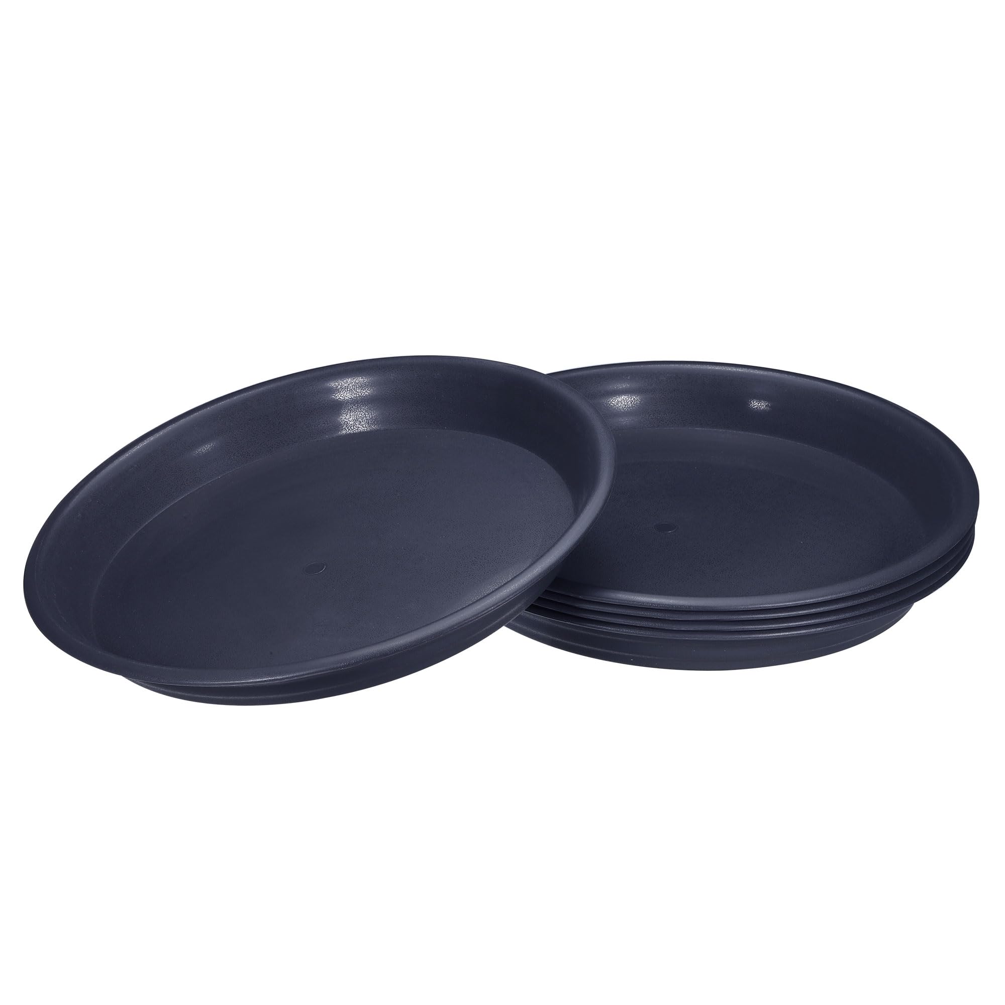 M METERXITY 5 Pack Planter Saucers - Plastic Plant Tray Flowerpot Drip Trays Round Apply to Outdoor/Garden (13.7 Inch/ 35cm, Blue)