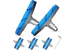 Bike Brake Pads Set, Alritz 3 Pairs Road Mountain Bicycle V-Brake Blocks Shoes with Hex Nut and Shims, No Noise No Skid, 70mm, for Front and Back Wheel