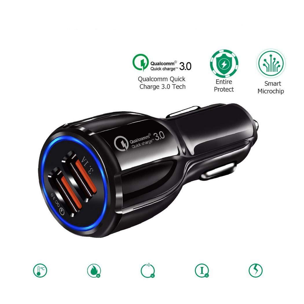 Pinsparkle Mini Practical Quick Charge Dual 2 USB Port Fast Car Charger Car Chargers