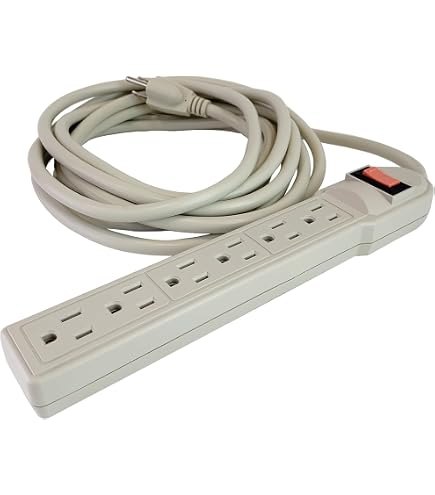 Topzone 1-Foot Power Strip - 6 Outlet Wall Mount Surge Protector With Right Angle Plug & Built-in Circuit Breaker - View #10