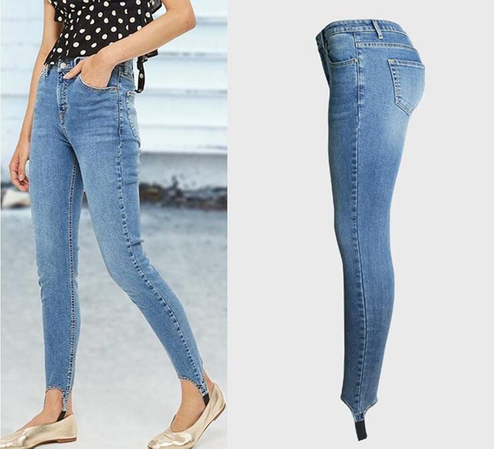 denim stirrup jeans