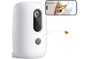 faroro 2K Pet Camera with Treat Dispenser, 5G WiFi Dog Camera with Speaker, Phone App, 2-Way Audio, Night Vision, Motion Alerts for Treat Tossing and Monitoring Your Pet Remotely
