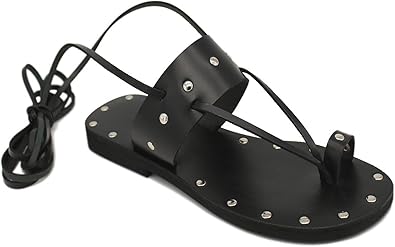 lace up sandals flat amazon