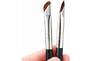 3 Pcs Sickle Eyeliner Brush Set, Professional Angled Winged Eyeliner Brushes, Ultra Soft Precision Eye Makeup Brushes with Er