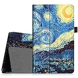 Fintie Folio Case for All-New Amazon Fire HD 8 (6th Generation, 2016 release), Slim Fit Premium Vegan Leather Standing Cover with Auto Wake/Sleep for Fire HD 8 Tablet (2016 6th Gen Only), Starry Night